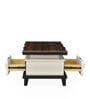 Zolst Marble Top Coffee Table In Blank & White Colour