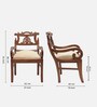 Zorano Teak Wood Arm Chair In Teak Colour (Set of 2)
