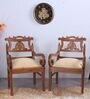 Zorano Teak Wood Arm Chair In Teak Colour (Set of 2)