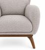 Zorella Teak Wood Wing Chair With Suede Fabric In Beige Colour Zorella Teak Wood Wing Chair With Suede Fabric In Beige Colour