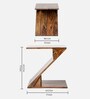 Zorro End Table in Teak Finish