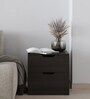 Zoye Bedside Table in Brown Flowery Wenge Finish