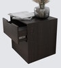 Zoye Bedside Table in Brown Flowery Wenge Finish