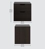 Zoye Bedside Table in Brown Flowery Wenge Finish