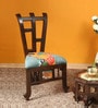 Zrava Teak Wood Slipper Chair in Walnut Colour