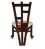Zrava Teak Wood Slipper Chair in Walnut Colour