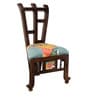 Zrava Teak Wood Slipper Chair in Walnut Colour