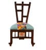Zrava Teak Wood Slipper Chair in Walnut Colour