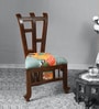 Zrava Teak Wood Slipper Chair in Walnut Colour