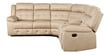 Zurich Fabric Lounger With 2 Manual Recliner in Beige Colour