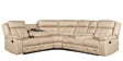 Zurich Fabric Lounger With 2 Manual Recliner in Beige Colour