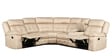 Zurich Fabric Lounger With 2 Manual Recliner in Beige Colour