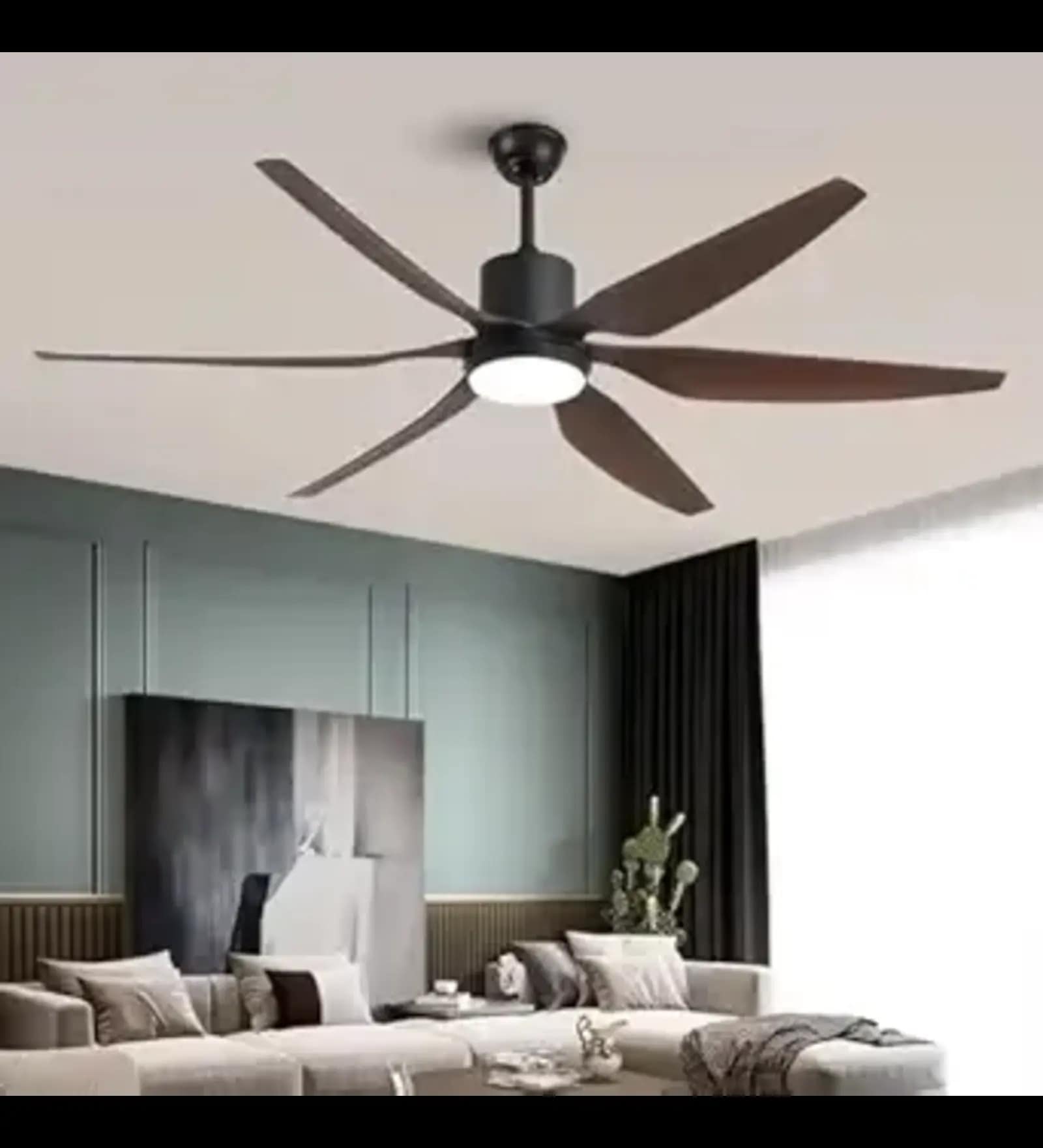 Zuno Smart Fan Brown Metal , Google & Alexa Remote & App Control