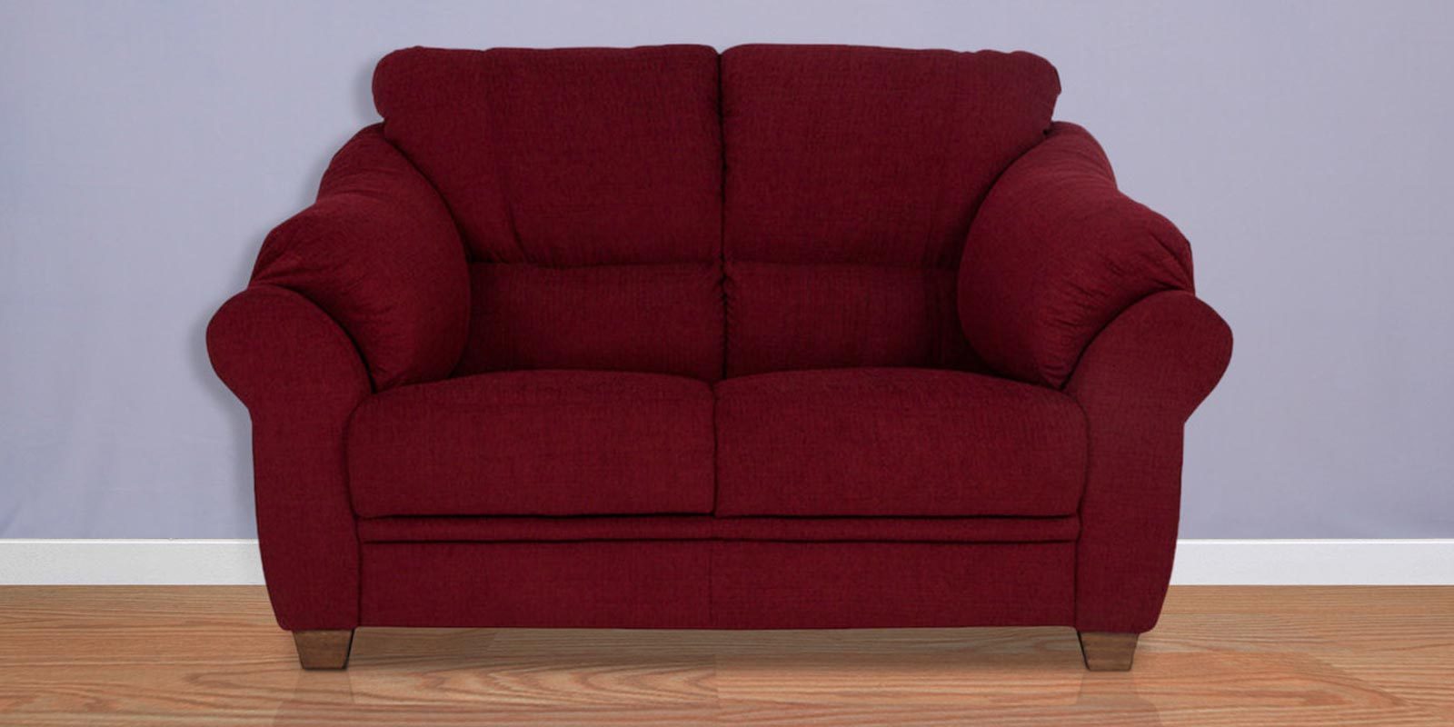 Buy Zurich Delight Two Seater Sofa in Dark Maroon Colour by Urban