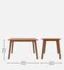 Zufa Solid Wood 4 Seater Dining Set In Midas Gold Finish