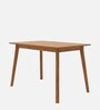 Zufa Solid Wood 4 Seater Dining Set In Midas Gold Finish