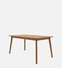 Zufa Solid Wood 6 Seater Dining Set In Midas Gold Finish
