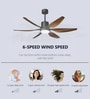 Zuno Smart Fan Brown Metal , Google & Alexa Remote & App Control