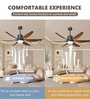 Zuno Smart Fan Brown Metal , Google & Alexa Remote & App Control
