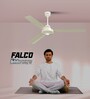 Zunpulse Falco 5 Star Rated High Speed (Ivory) 1200 mm BLDC Motor with Remote 3 Blade Ceiling Fan (Ivory)