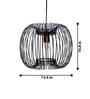 Zura Bubble Pressed Black Hanging Light