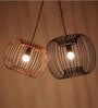 Zura Bubble Pressed Black Hanging Light