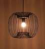 Zura Bubble Pressed Black Hanging Light