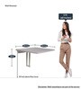 Zuri Wall Mounted Table in White Finish