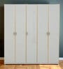 Zurich High Gloss 5 Door Wardrobe In White Colour With Locker