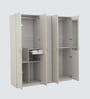Zurich High Gloss 5 Door Wardrobe In White Colour With Locker