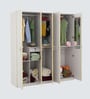 Zurich High Gloss 5 Door Wardrobe In White Colour With Locker
