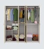 Zurich High Gloss 5 Door Wardrobe In White Colour With Locker