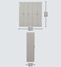 Zurich High Gloss 5 Door Wardrobe In White Colour With Locker