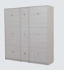 Zurich High Gloss 5 Door Wardrobe In White Colour With Locker