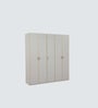 Zurich High Gloss 5 Door Wardrobe In White Colour With Locker