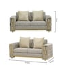 Zurich Italian Fabric 2 Seater Sofa In Cream Color