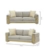 Zurich Italian Fabric 3 Seater Sofa In Cream Color