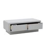 Zurich Italian Glass Top Coffee Table In White Finish
