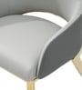 Zurich Italian Leatherette Dining Chair In Grey Color
