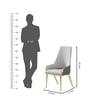 Zurich Italian Leatherette Dining Chair In Grey Color