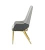Zurich Italian Leatherette Dining Chair In Grey Color