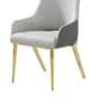 Zurich Italian Leatherette Dining Chair In Grey Color