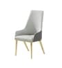 Zurich Italian Leatherette Dining Chair In Grey Color