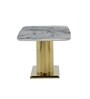 Zurich Italian Marble 6 Seater Dining Table In White Finish