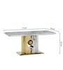 Zurich Italian Marble 6 Seater Dining Table In White Finish