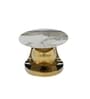 Zurich Italian Stone Top Coffee Table In Gold Finish