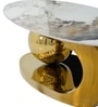 Zurich Italian Stone Top Coffee Table In Gold Finish