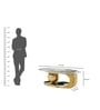 Zurich Italian Stone Top Coffee Table In Gold Finish