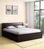 Zurina King Size Bed in Wenge Finish with Box Storage