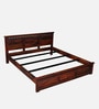 Zurndorf Sheesham Wood King Size Bed in Honey Oak Finish